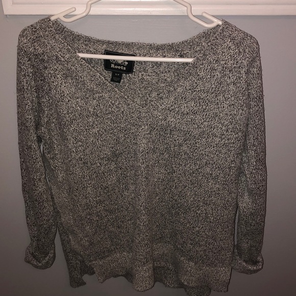 roots knitted v neck long sleeve - Picture 1 of 2